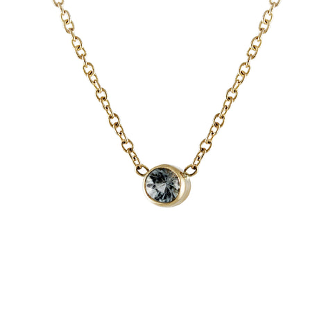 14K CIRCLE WITH TRIPLE PEARLS NECKLACE
