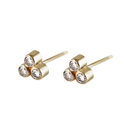 DIAMOND WITH PEARL BACKING STUDS