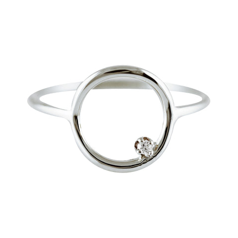 DUOPLO PEARL SILVER RING