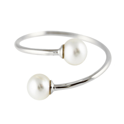 PEARL ON TOP SILVER RING