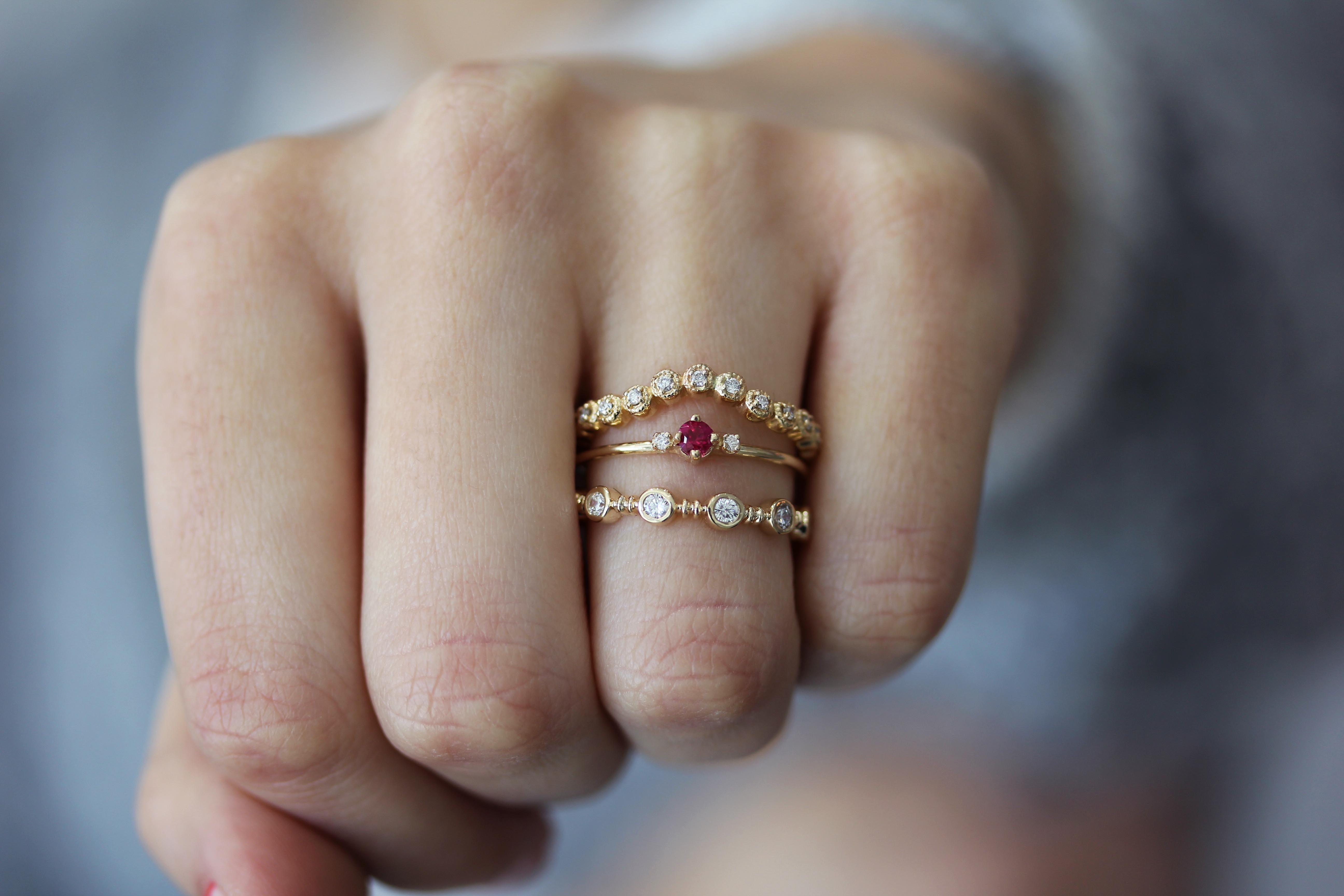 THEA RUBY WITH SIDE DIAMONDS RING
