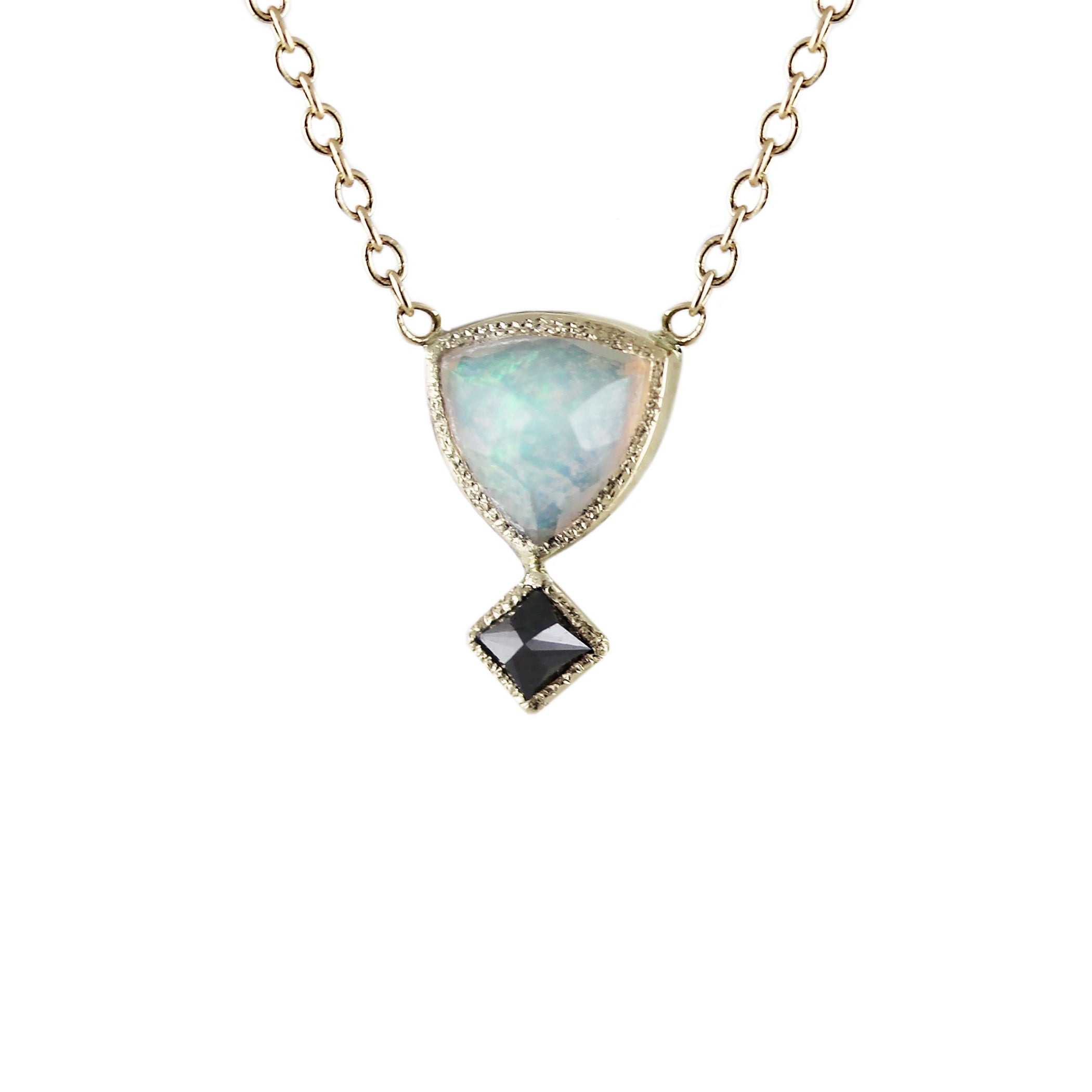 Blue Opal with Aquamarine Artisan Necklace | Jill Duzan Jewelry
