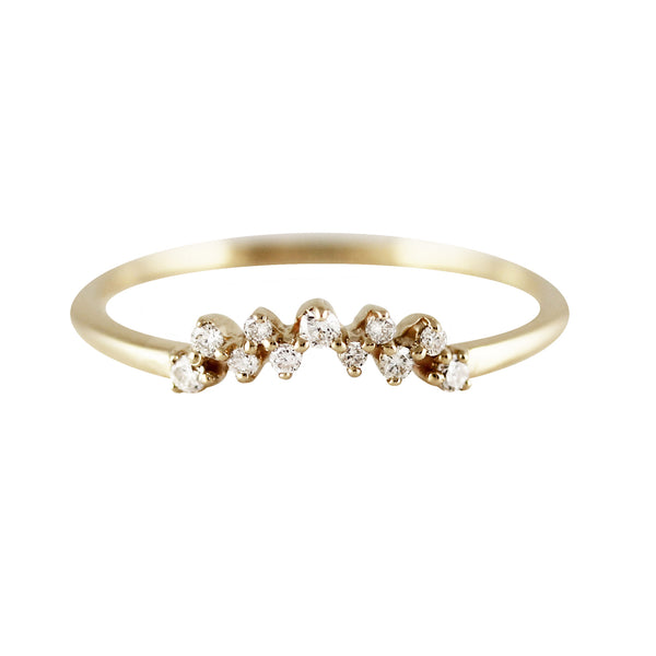 14K DIAMOND ARC BAND