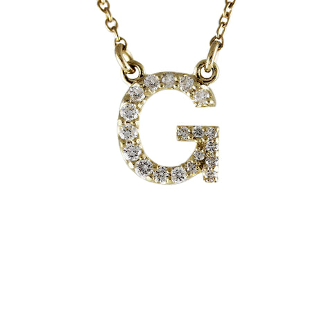 INITIALE WITH DIAMOND NECKLACE
