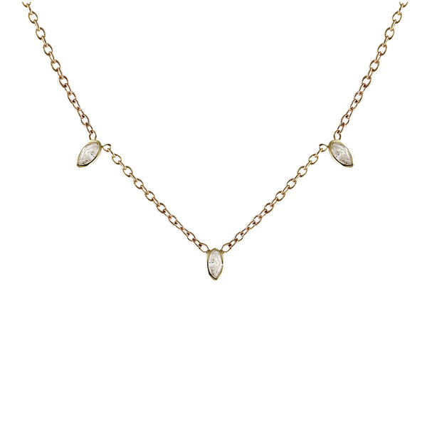 DIAMOND MARQUISE TRIO NECKLACE