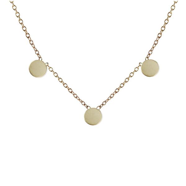 DISK TRIO NECKLACE