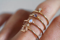 THEA TANZANITE WITH PEARLS RING