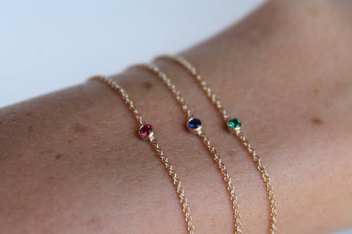 14K PETITE RUBY BRACELET