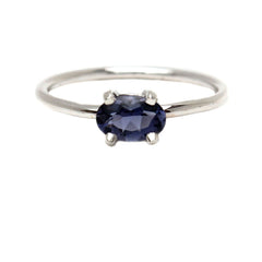 IOLITE OVAL SILVER RING
