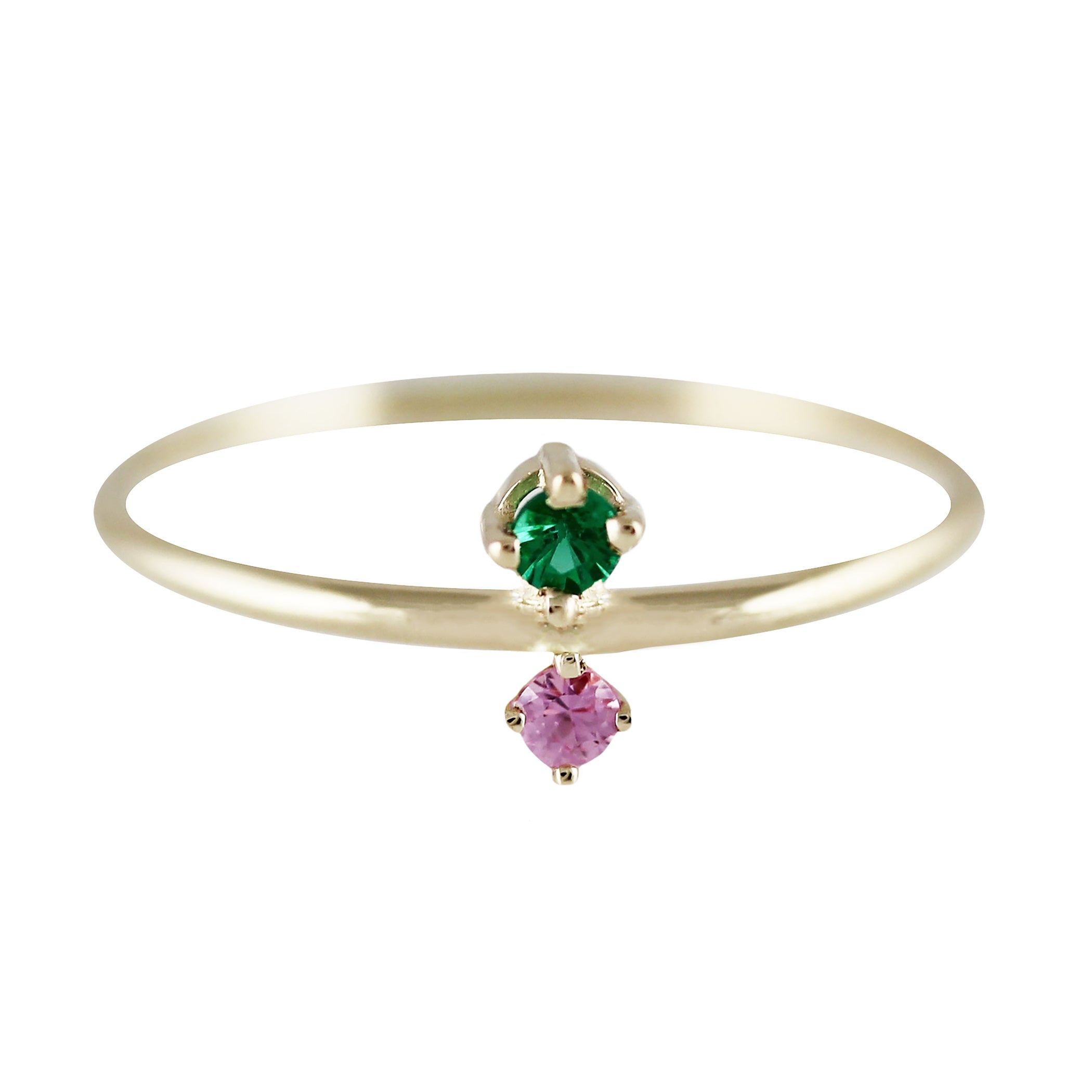 JUMELLE EMERALD AND SAPPHIRE RING