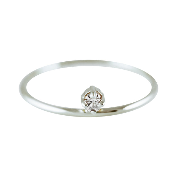 KAYLEE WHITE TOPAZ SILVER RING