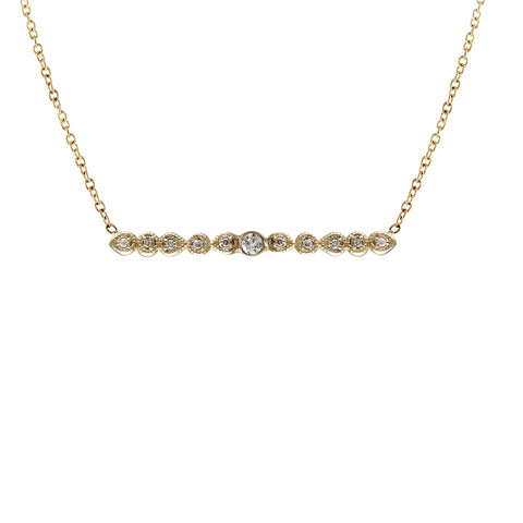 14K SOLID ROUND BEAD NECKLACE