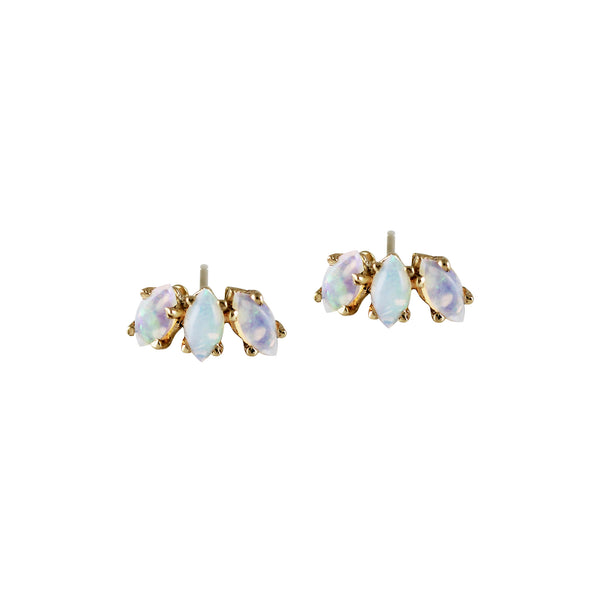 MARQUISE FAN OPAL STUD