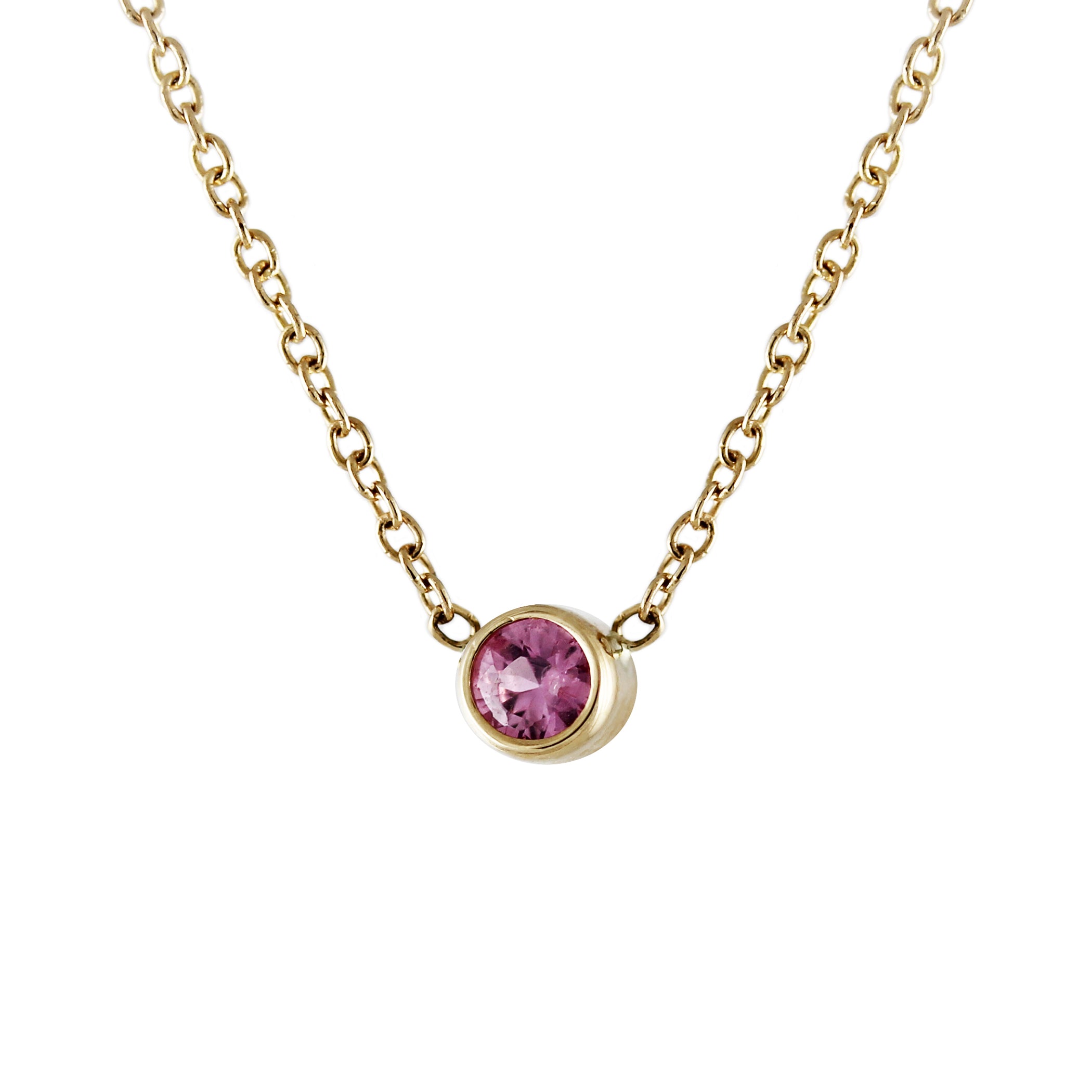 Luo Oval Pink Sapphire Necklace