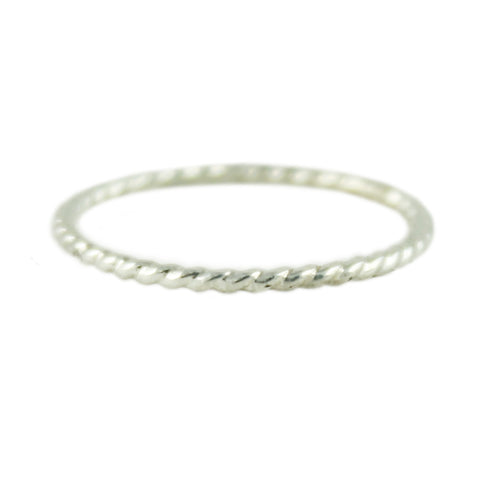 SILVER BYPASS WHITE PEARL CUFF RING