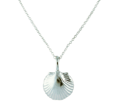 SILVER SHELL NECKLACE