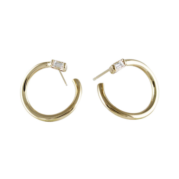 SLIP ON DIAMOND BAGUETTE STUDS