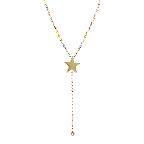 STAR LARIAT WITH DIAMOND END