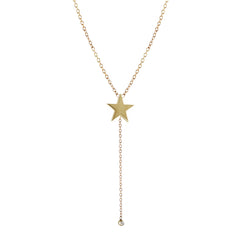 STAR LARIAT WITH DIAMOND END