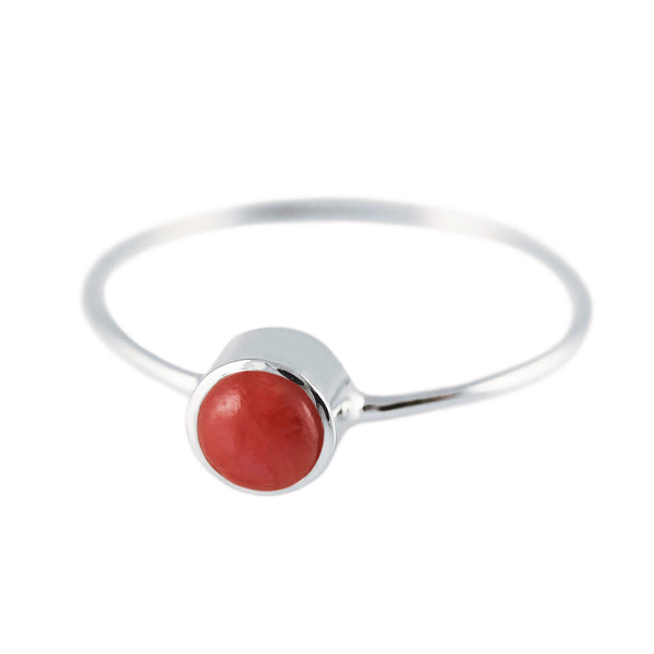 TAMARA CORAL SILVER RING
