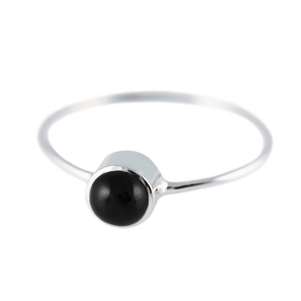 TAMARA ONYX SILVER RING