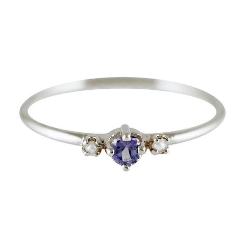 IOLITE OVAL SILVER RING
