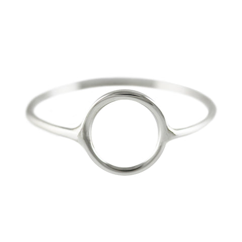 SILVER INITIAL RING