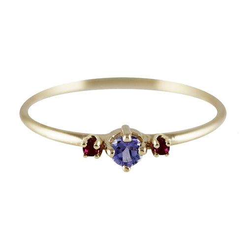 THEA TANZANITE WITH RUBIES RING
