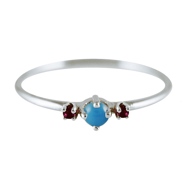 THEA TURQUOISE SILVER RING