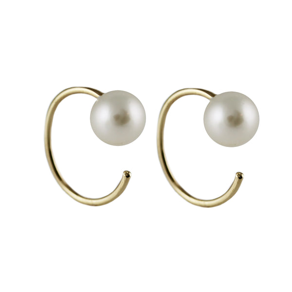 TINY PEARL HOOPS