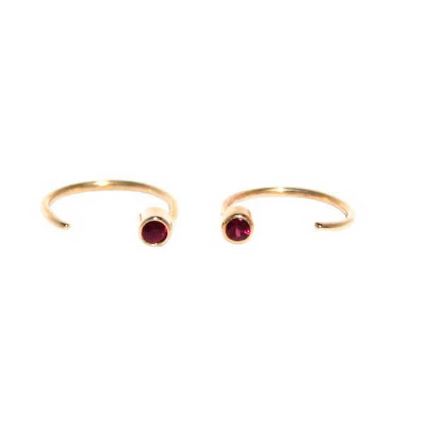 RUBY TINY HOOPS